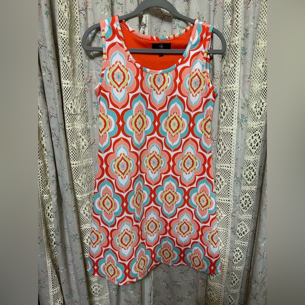 Ronni Nicole Colorful Geometric Sleeveless Dress Size Small